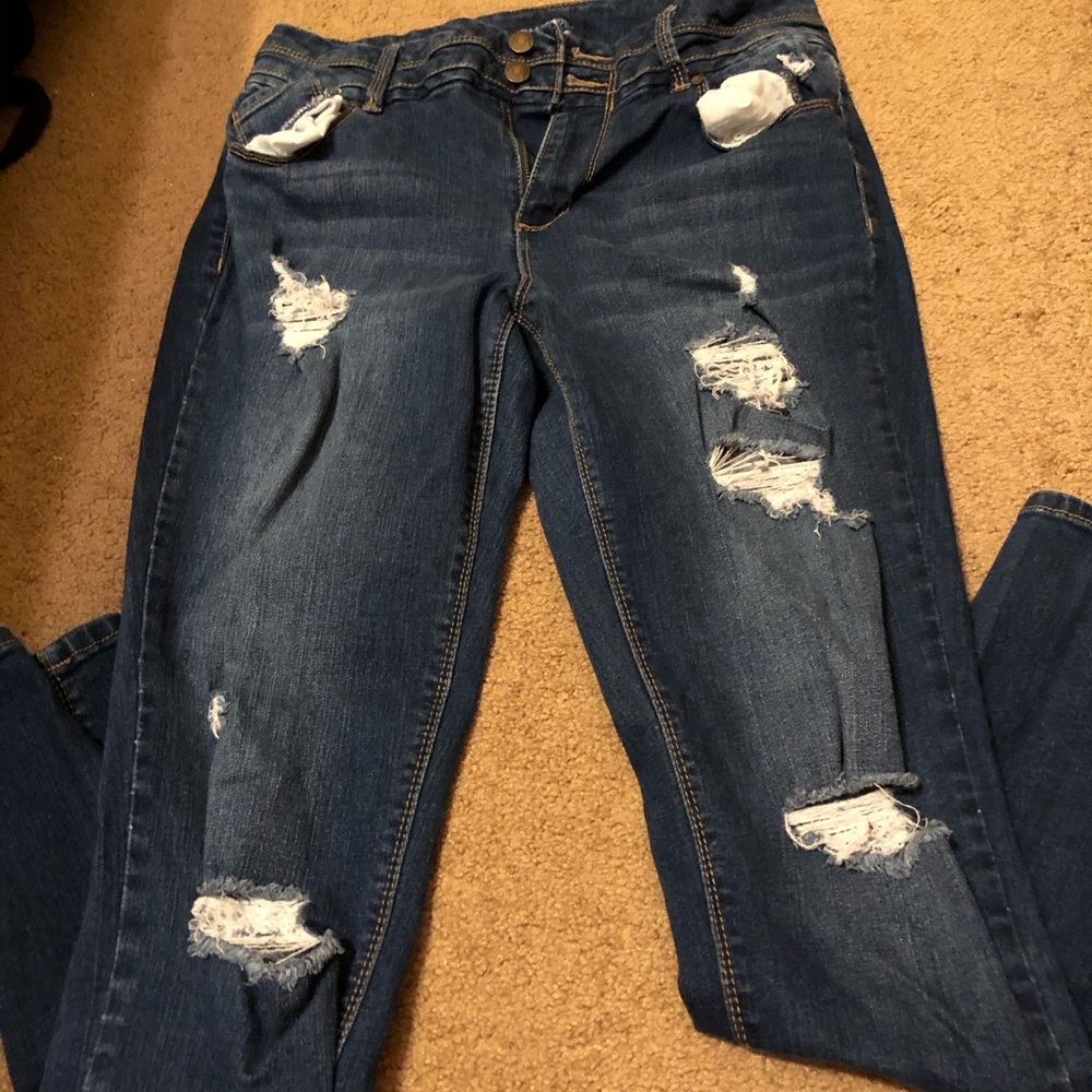 Holy blue jeans